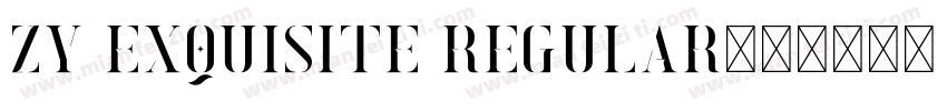 ZY exquisite REGULAR字体转换